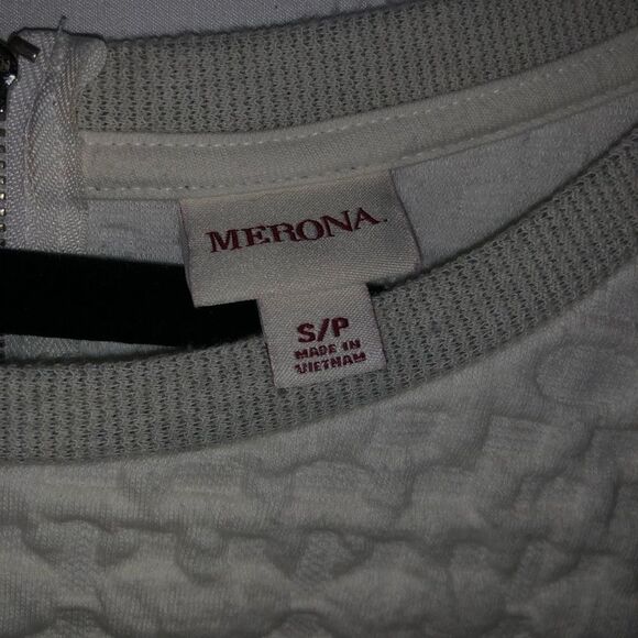 Women's Merona Cream & Grey Quilted Sweater - Picture 7 of 7